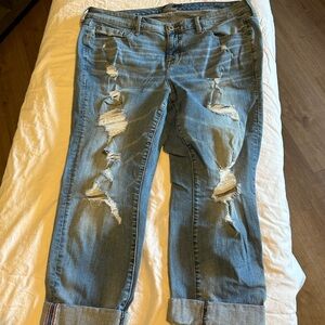 Torrid frayed boyfriend jeans size 18